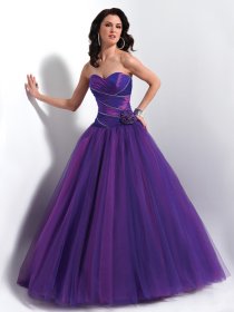 Elegant Ball Gown Sweetheart Tulle & Satin Engagement Dress Elegant Ball Gown Sweetheart Tulle & Satin Engagement Dress