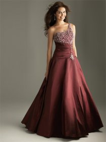 One-shoulder Floor-length Satin Prom Dress One-shoulder Floor-length Satin Prom Dress