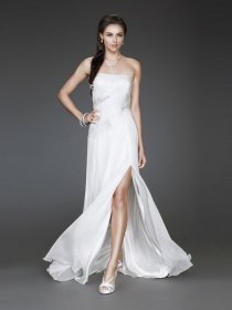 Strapless Floor-length Pleated Chiffon Evening Dress Strapless Floor-length Pleated Chiffon Evening Dress