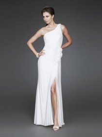 One-shoulder Floor-length Front Open Chiffon Evening Dress One-shoulder Floor-length Front Open Chiffon Evening Dress