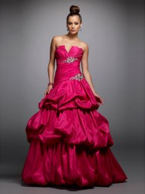 A-line V-neck Beading Satin Prom Dress A-line V-neck Beading Satin Prom Dress
