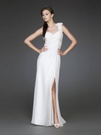 One-shoulder Backless Foor-length Chiffon Evening Dress One-shoulder Backless Foor-length Chiffon Evening Dress
