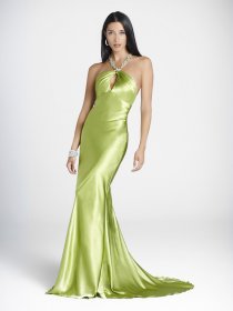 Sheath/Column Green Jewel Floor-length Satin Prom Dress Sheath/Column Green Jewel Floor-length Satin Prom Dress