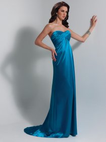 Simple A-line Sweetheart Satin Pleated Prom Dress Simple A-line Sweetheart Satin Pleated Prom Dress