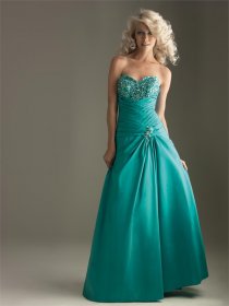 Sweetheart A-line Strapless Floor-length Satin Prom Dress Sweetheart A-line Strapless Floor-length Satin Prom Dress