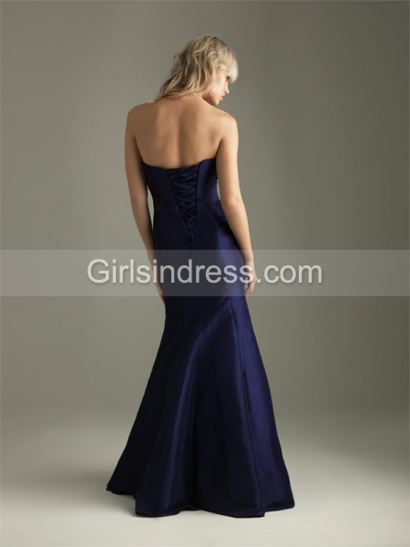 Strapless Sweetheart Mermaid Satin Evening Dress