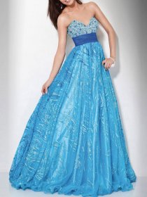 A-line Strapless Sweetheart Beading Shiner Prom Dress A-line Strapless Sweetheart Beading Shiner Prom Dress