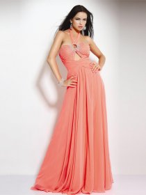 Elegant A-line Halter Beading Chiffon Evening Dress Elegant A-line Halter Beading Chiffon Evening Dress