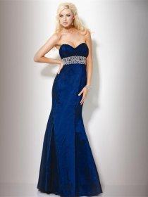 Mermaid Sweetheart Floor-length Satin Embroidery Evening Dress Mermaid Sweetheart Floor-length Satin Embroidery Evening Dress