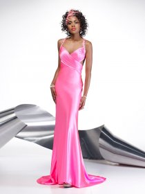Sheath Spaghetti Straps Beading Satin Evening Dress Sheath Spaghetti Straps Beading Satin Evening Dress