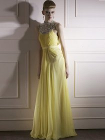 Shiny Off-the-shoulder Jewelry Chiffon Evening Dress Shiny Off-the-shoulder Jewelry Chiffon Evening Dress
