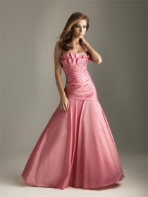 Satin A-line Strapless Evening Dress Satin A-line Strapless Evening Dress