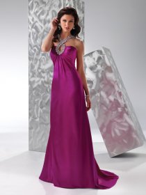 A-line Jewel Beaded Sleeveless Satin Prom Dress A-line Jewel Beaded Sleeveless Satin Prom Dress