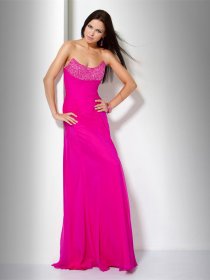 Elegant Scoop Beading A-line Chiffon Evening Dress Elegant Scoop Beading A-line Chiffon Evening Dress