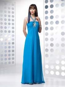 A-line Halter Beading Chiffon&Satin Evening Dress A-line Halter Beading Chiffon&Satin Evening Dress