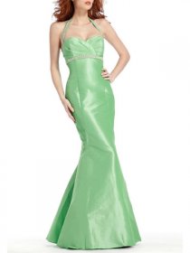 Halter Satin Sheath Sweetheart Floor Length Evening Dress Halter Satin Sheath Sweetheart Floor Length Evening Dress