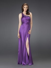 Fantastic A-line Furcal One Shoulder Satin Evening Dress Fantastic A-line Furcal One Shoulder Satin Evening Dress