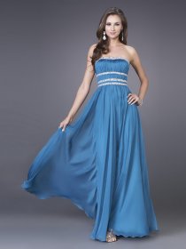 Brief Strapless Half-Backless A-line Satin Prom Dress Brief Strapless Half-Backless A-line Satin Prom Dress