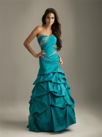 Satin Strapless Ruffle Evening Dress Satin Strapless Ruffle Evening Dress