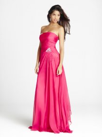 A-line Chiffon Strapless Floor-length Prom Dress A-line Chiffon Strapless Floor-length Prom Dress