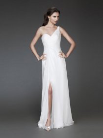 Elegant One-shoulder Backless Sheath Chiffon Evening Dress Elegant One-shoulder Backless Sheath Chiffon Evening Dress