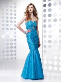 Mermaid Strapless Beading Satin Evening Dress Mermaid Strapless Beading Satin Evening Dress