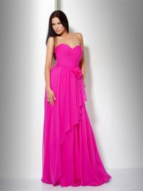 Gorgeous A-line Sweetheart Flower Chiffon Evening Dress