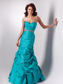 A-line Sweetheart Cascading Ruffle Beaded Satin Prom Dress A-line Sweetheart Cascading Ruffle Beaded Satin Prom Dress