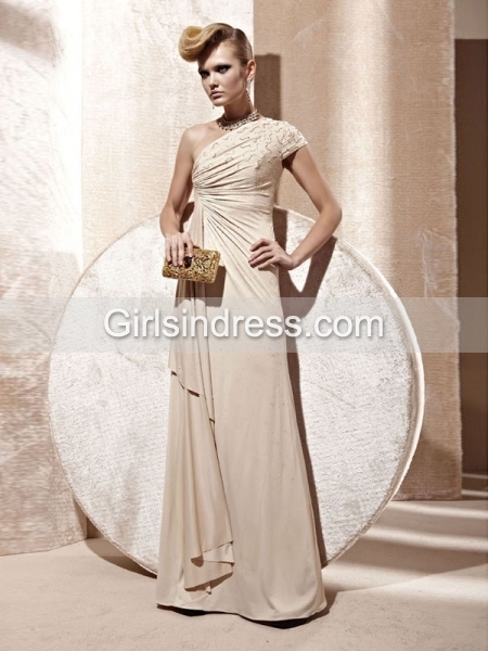 One Shoulder Satin Floor Length Prom Dress One Shoulder Satin Floor Length Prom Dress