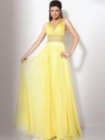 Sexy A-line Straps Beading Chiffon Evening Dress Sexy A-line Straps Beading Chiffon Evening Dress