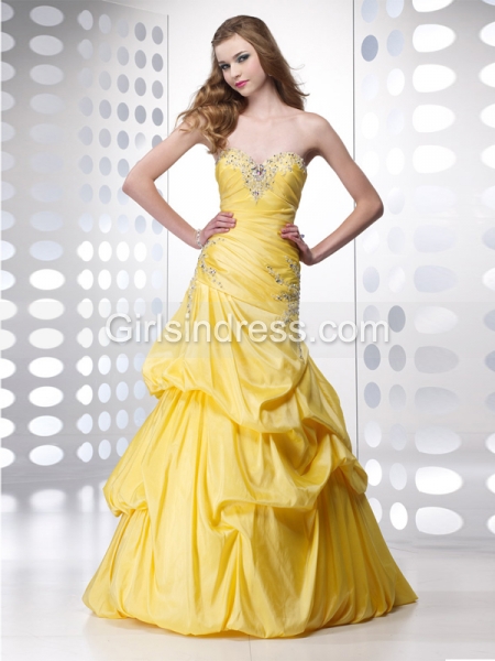 Sheath Sweetheart Beading Satin Prom Dress