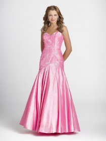 A-line Sweetheart Pink Appliques Satin Prom Dress A-line Sweetheart Pink Appliques Satin Prom Dress