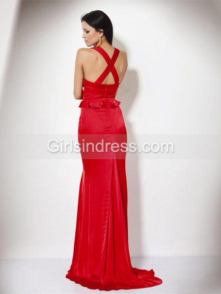 Gorgeous Sheath V-neck Chiffon Evening Dress