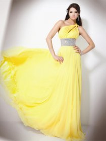 A-line Sleeveless Beading Floor-length Chiffon Prom Dress A-line Sleeveless Beading Floor-length Chiffon Prom Dress